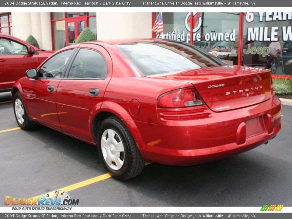 2004 Dodge Stratus SE Sedan Inferno Red Pearlcoat / Dark Slate Gray Photo #5
