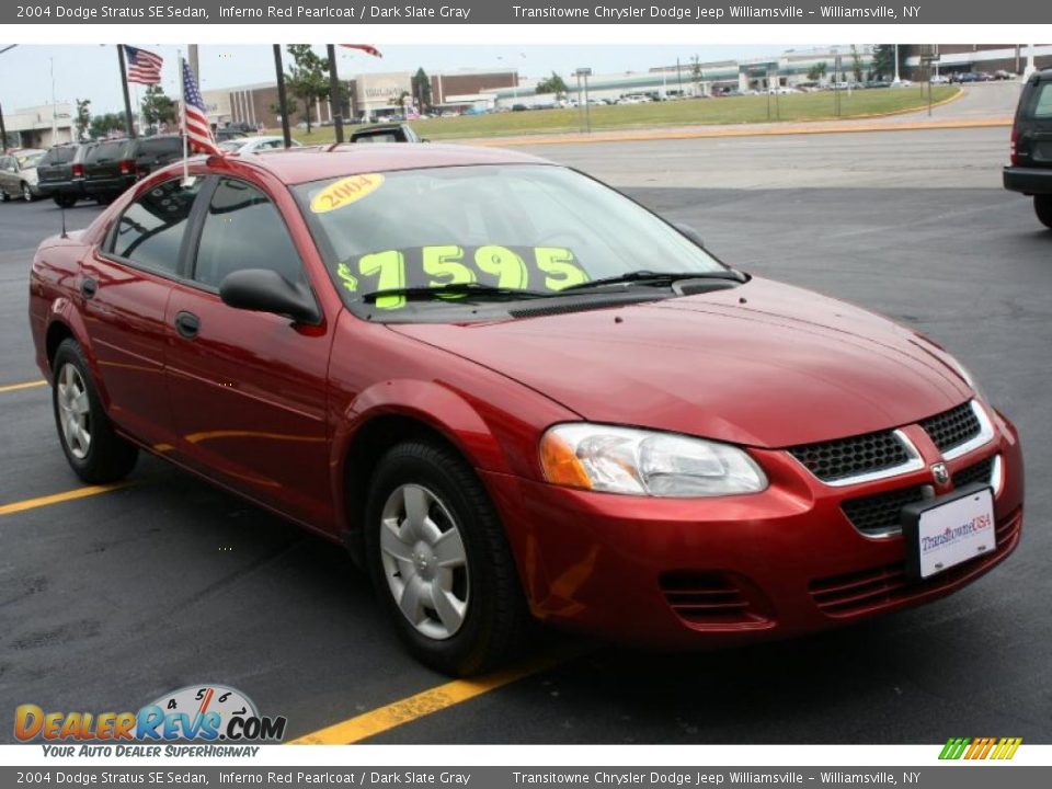 2004 Dodge Stratus SE Sedan Inferno Red Pearlcoat / Dark Slate Gray Photo #20