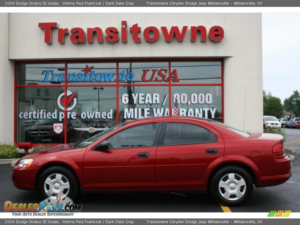 2004 Dodge Stratus SE Sedan Inferno Red Pearlcoat / Dark Slate Gray Photo #25
