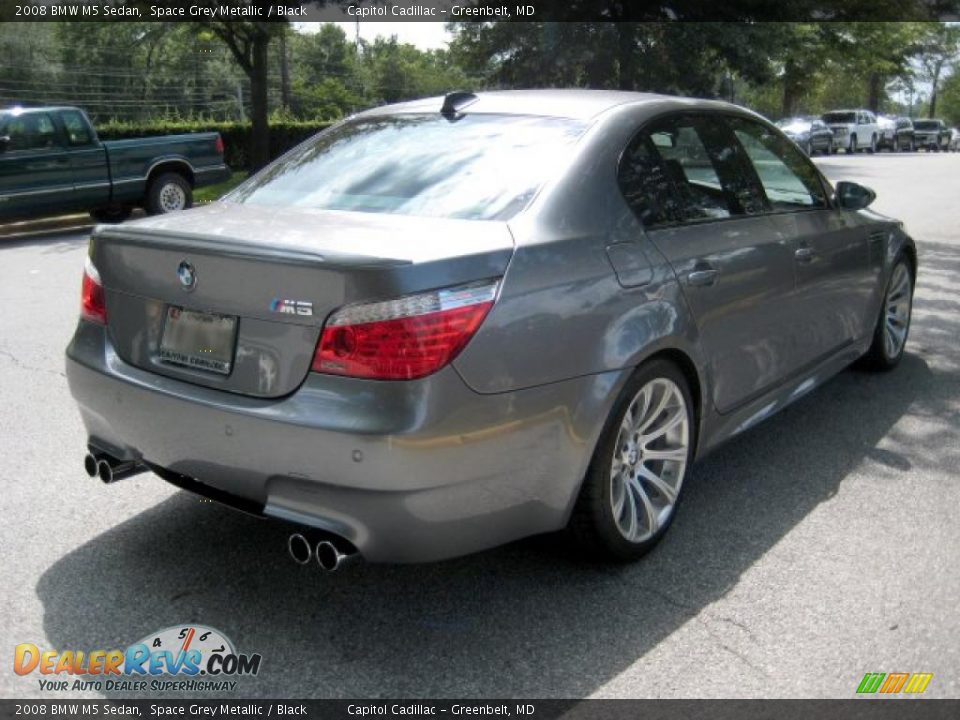 2008 BMW M5 Sedan Space Grey Metallic / Black Photo #4
