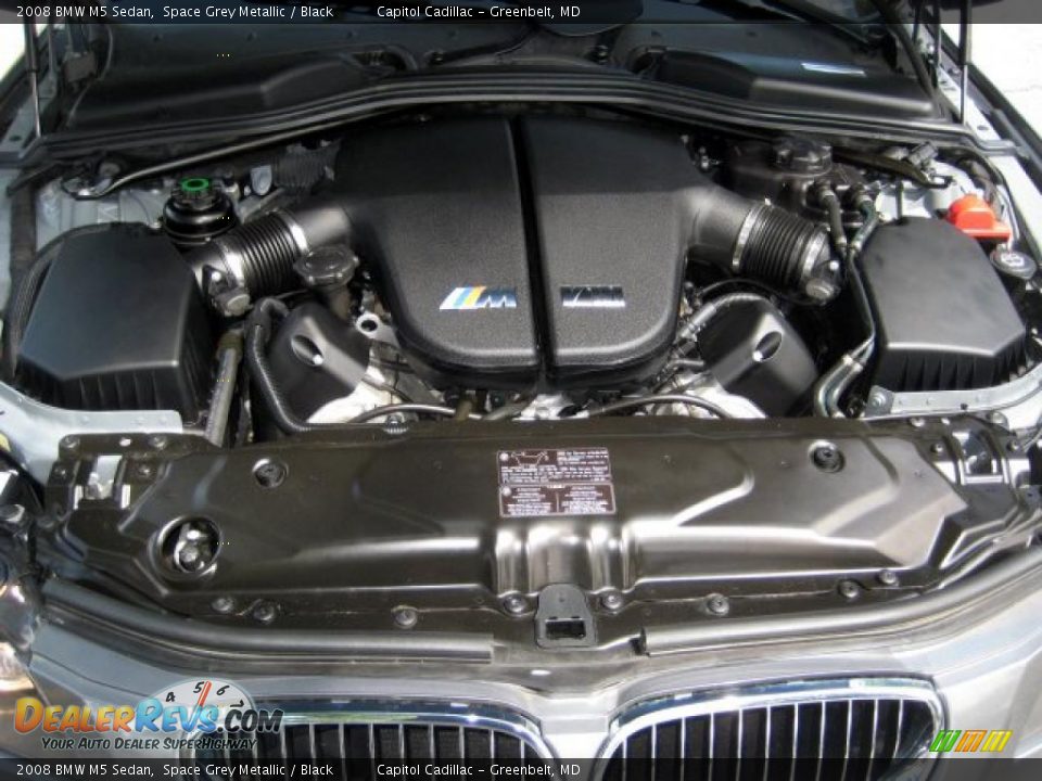 2008 BMW M5 Sedan Space Grey Metallic / Black Photo #10