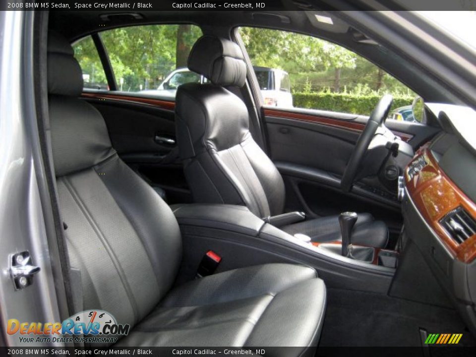 2008 BMW M5 Sedan Space Grey Metallic / Black Photo #12