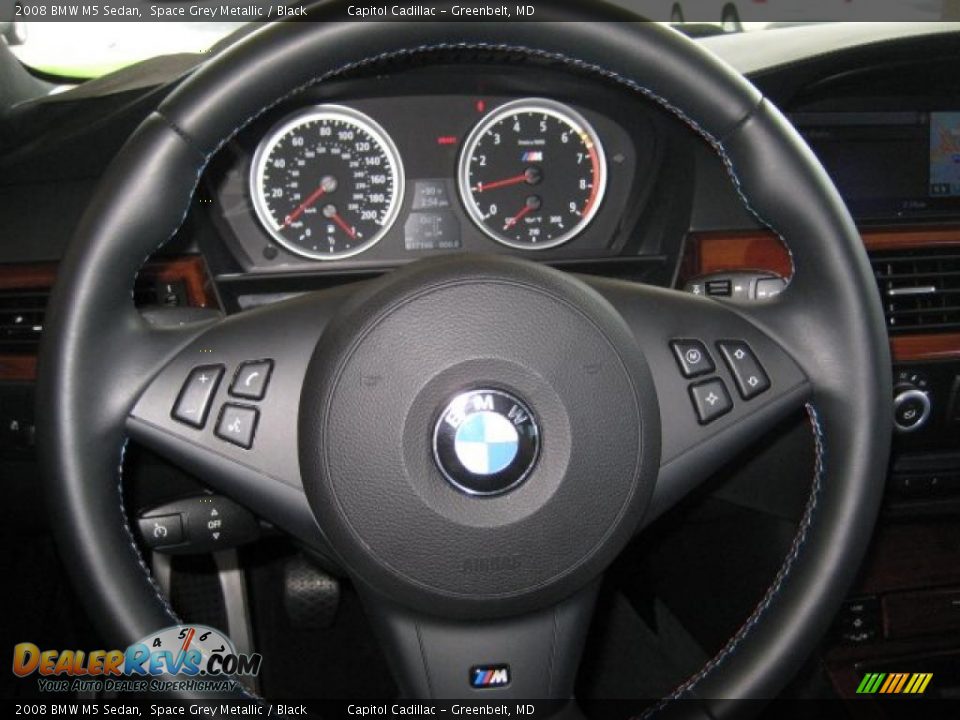 2008 BMW M5 Sedan Space Grey Metallic / Black Photo #16