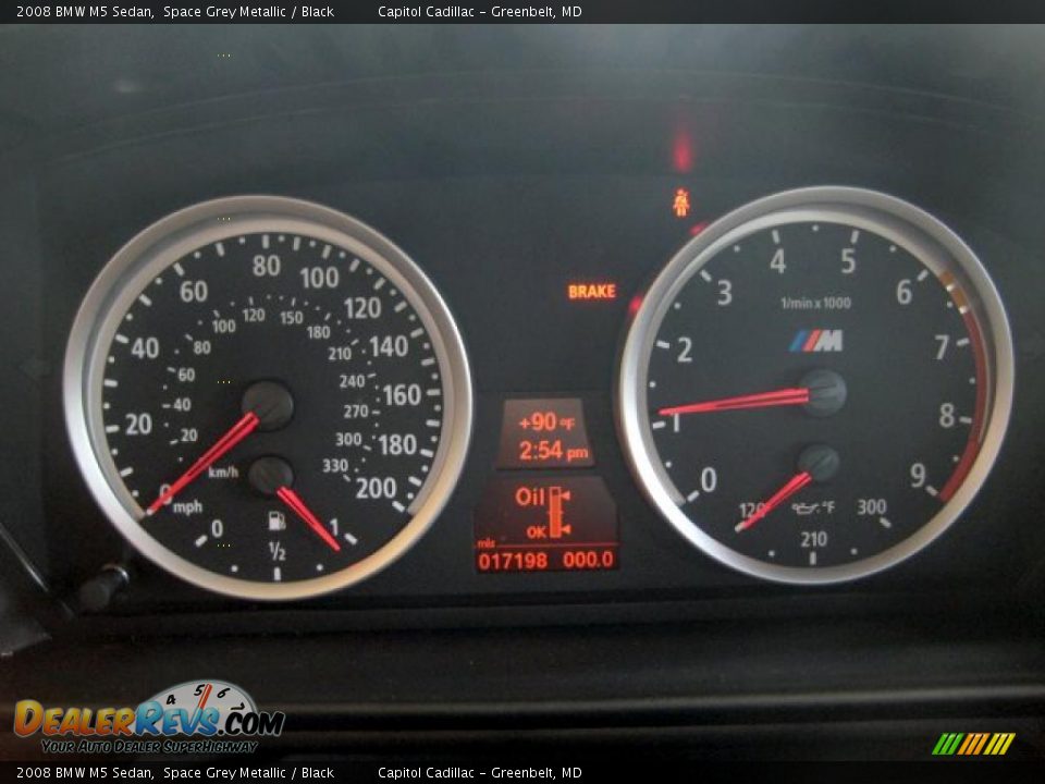 2008 BMW M5 Sedan Space Grey Metallic / Black Photo #23