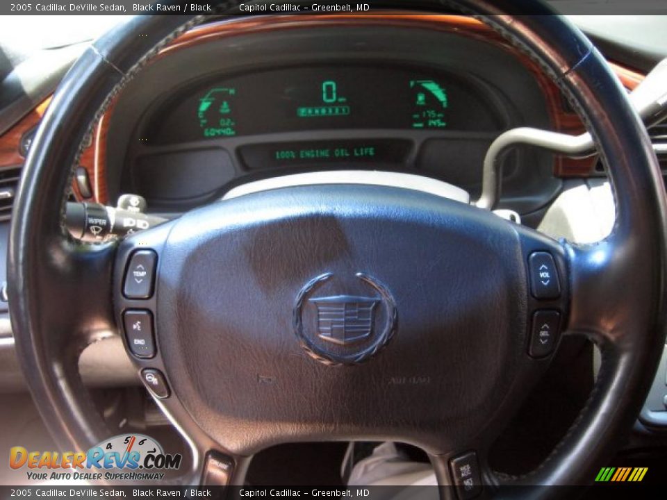 2005 Cadillac DeVille Sedan Black Raven / Black Photo #16