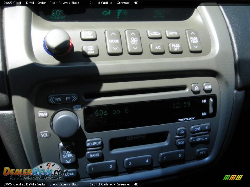 2005 Cadillac DeVille Sedan Black Raven / Black Photo #17