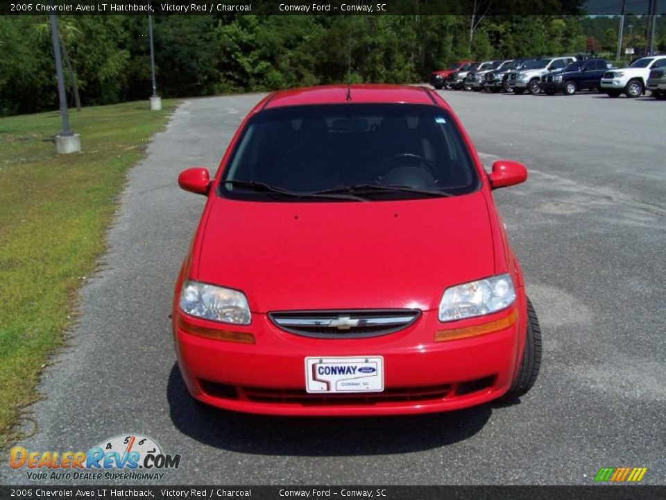 2006 Chevrolet Aveo LT Hatchback Victory Red / Charcoal Photo #2