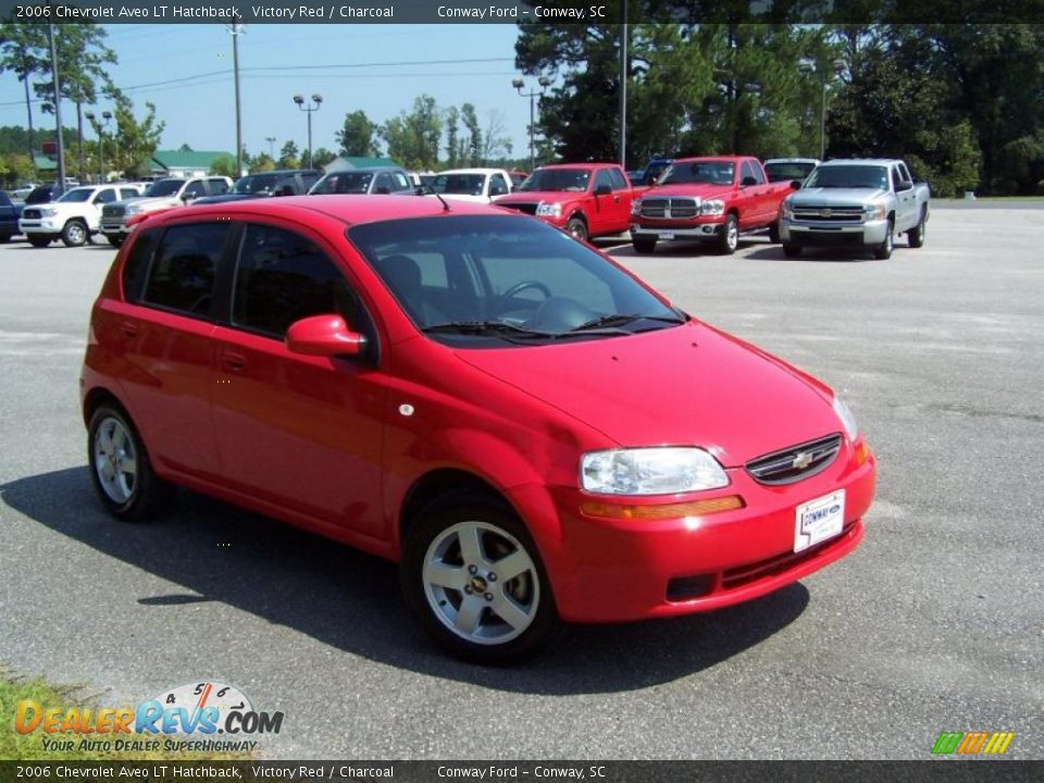 2006 Chevrolet Aveo LT Hatchback Victory Red / Charcoal Photo #3