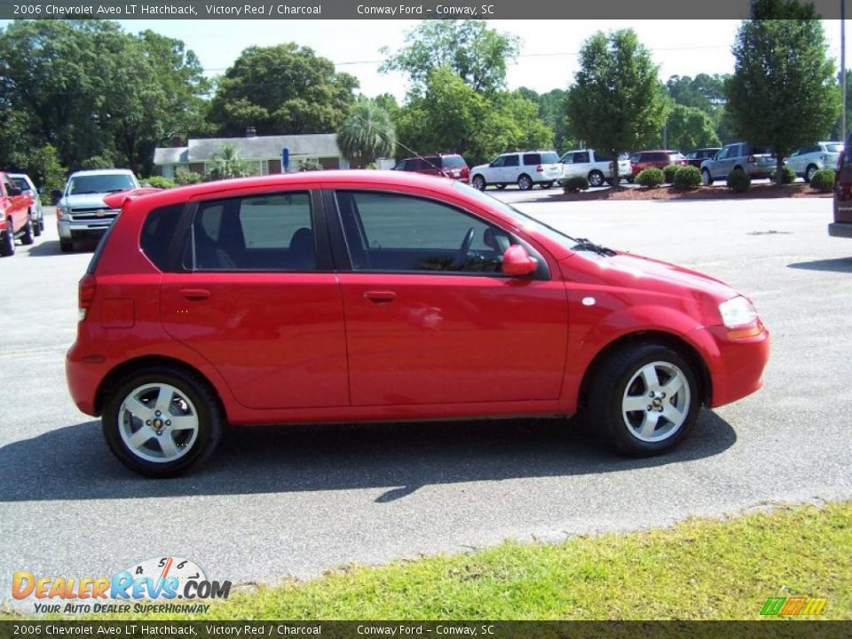 2006 Chevrolet Aveo LT Hatchback Victory Red / Charcoal Photo #4