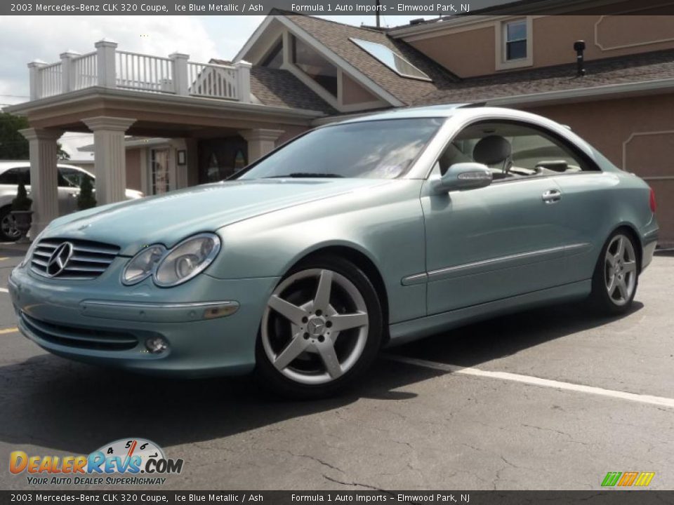 2003 Mercedes-Benz CLK 320 Coupe Ice Blue Metallic / Ash Photo #1