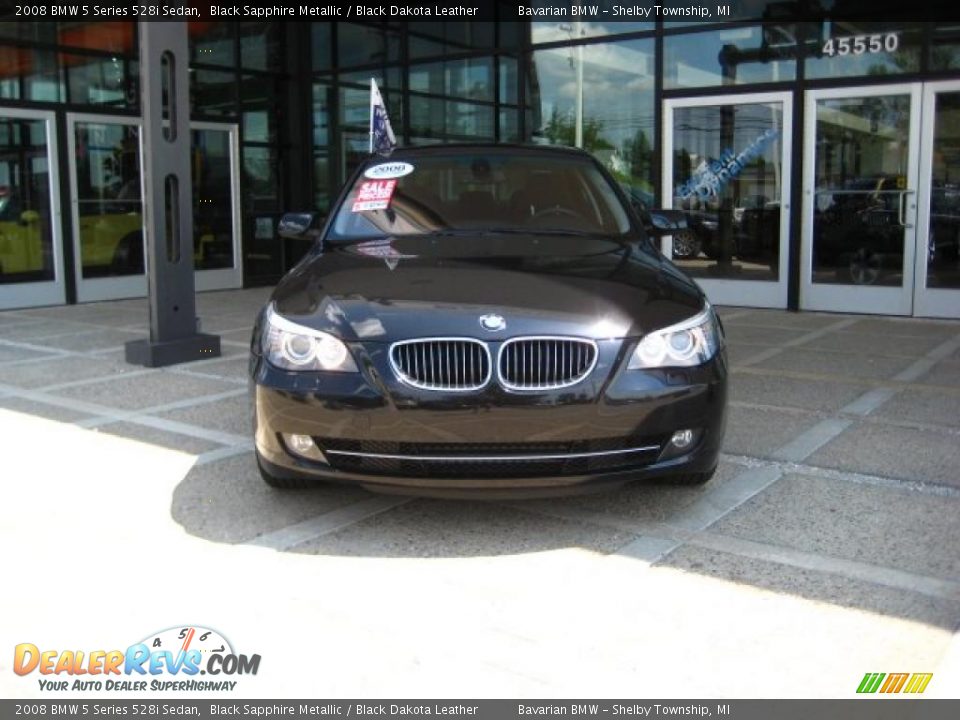 2008 BMW 5 Series 528i Sedan Black Sapphire Metallic / Black Dakota Leather Photo #3