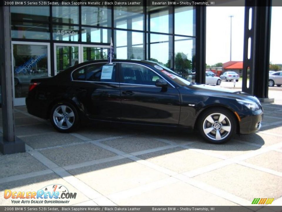 2008 BMW 5 Series 528i Sedan Black Sapphire Metallic / Black Dakota Leather Photo #9