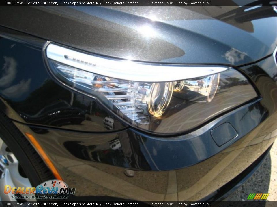 2008 BMW 5 Series 528i Sedan Black Sapphire Metallic / Black Dakota Leather Photo #11