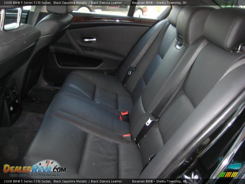 2008 BMW 5 Series 528i Sedan Black Sapphire Metallic / Black Dakota Leather Photo #15