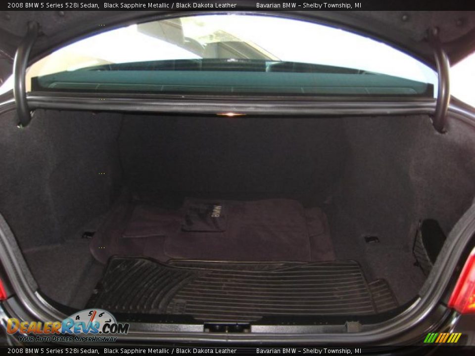 2008 BMW 5 Series 528i Sedan Black Sapphire Metallic / Black Dakota Leather Photo #16