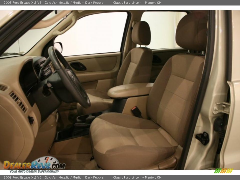 2003 Ford Escape XLS V6 Gold Ash Metallic / Medium Dark Pebble Photo #8