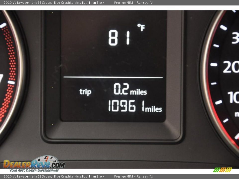 2010 Volkswagen Jetta SE Sedan Blue Graphite Metallic / Titan Black Photo #15