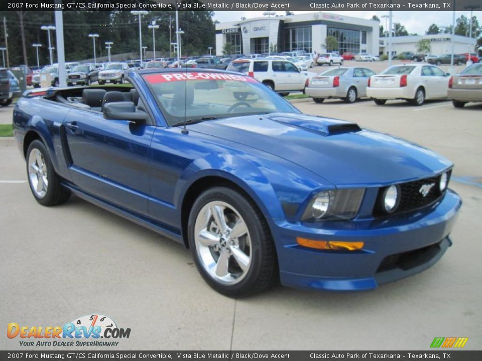 2007 Ford Mustang GT/CS California Special Convertible Vista Blue Metallic / Black/Dove Accent Photo #2