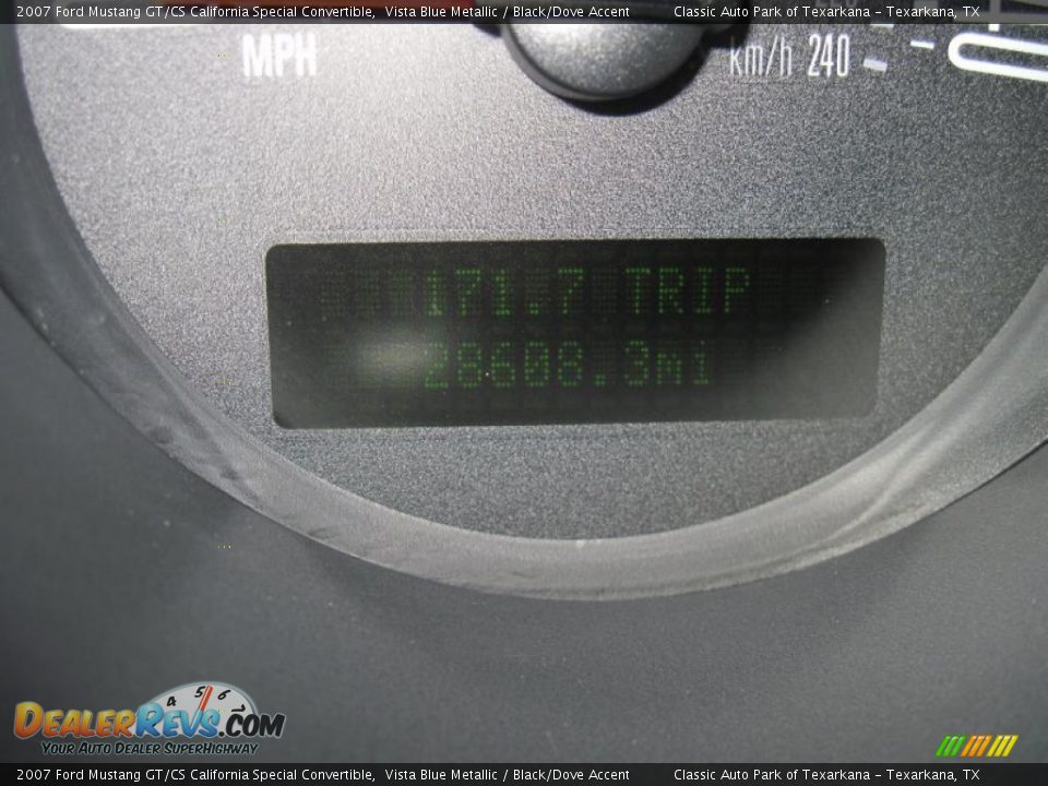 2007 Ford Mustang GT/CS California Special Convertible Vista Blue Metallic / Black/Dove Accent Photo #11