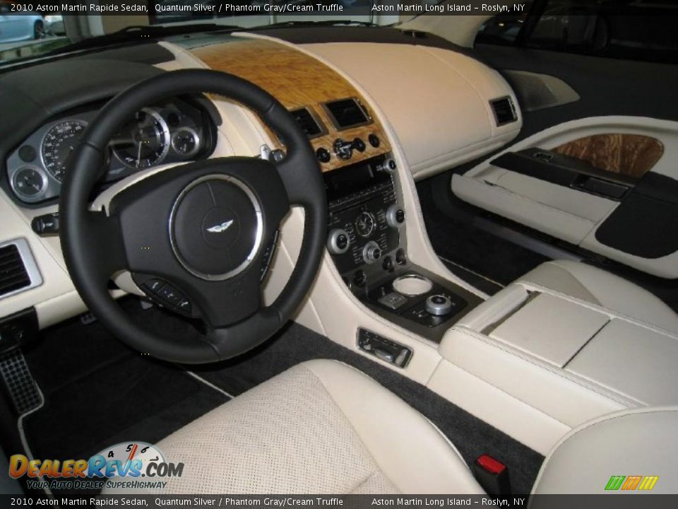 2010 Aston Martin Rapide Sedan Quantum Silver / Phantom Gray/Cream Truffle Photo #11