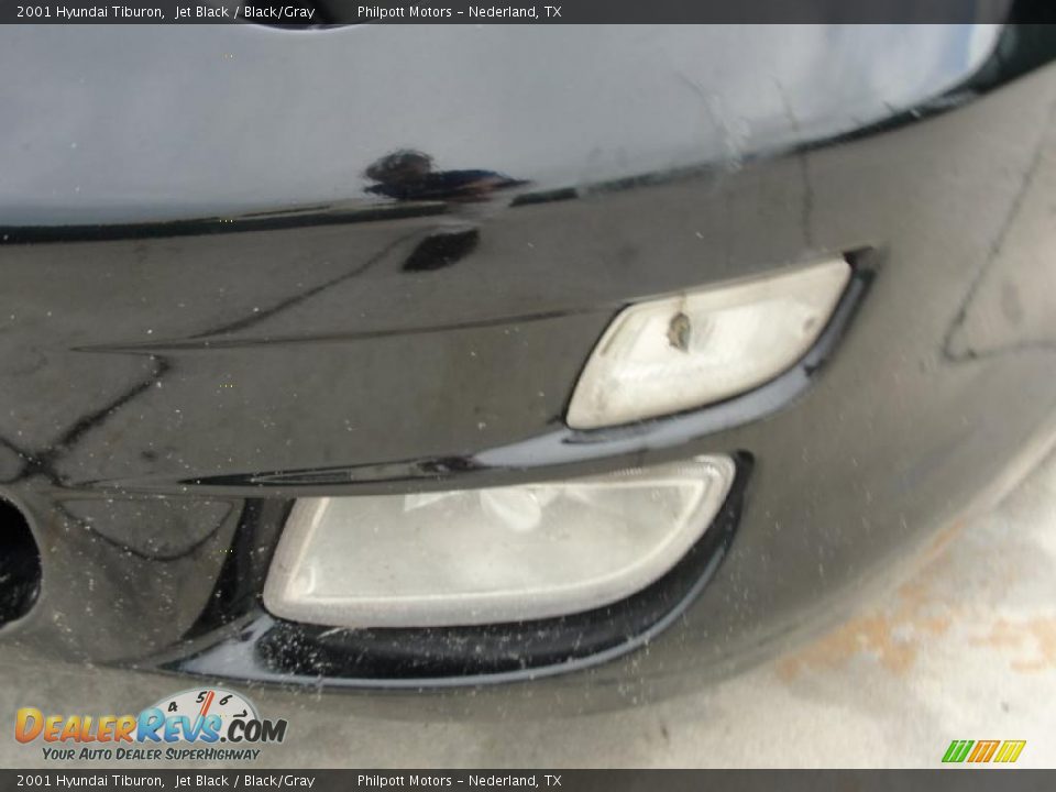 2001 Hyundai Tiburon Jet Black / Black/Gray Photo #11