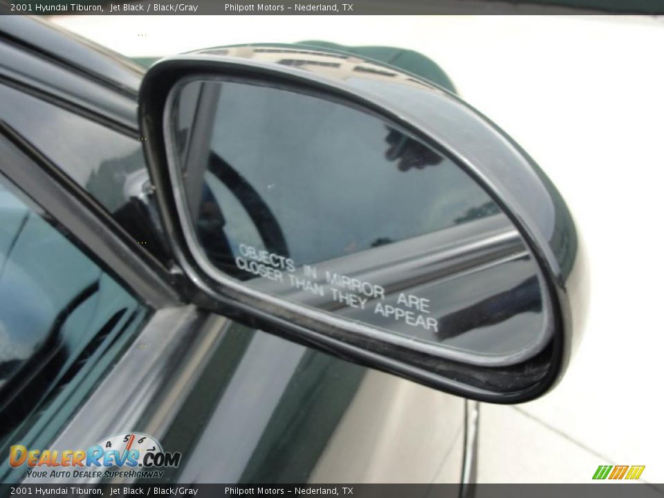 2001 Hyundai Tiburon Jet Black / Black/Gray Photo #18