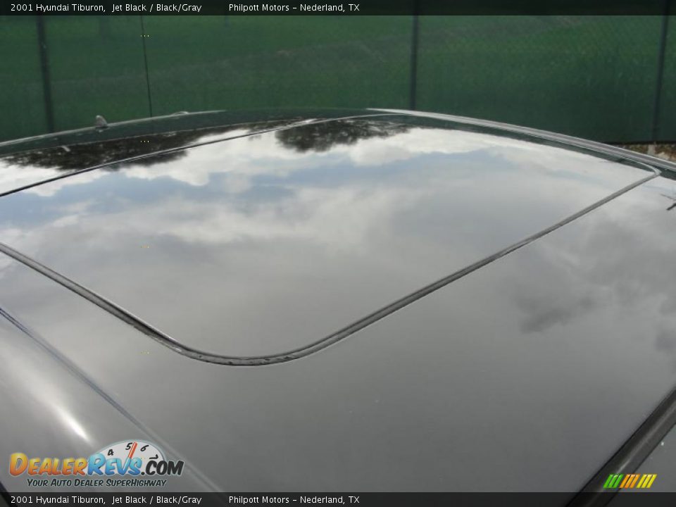 2001 Hyundai Tiburon Jet Black / Black/Gray Photo #19