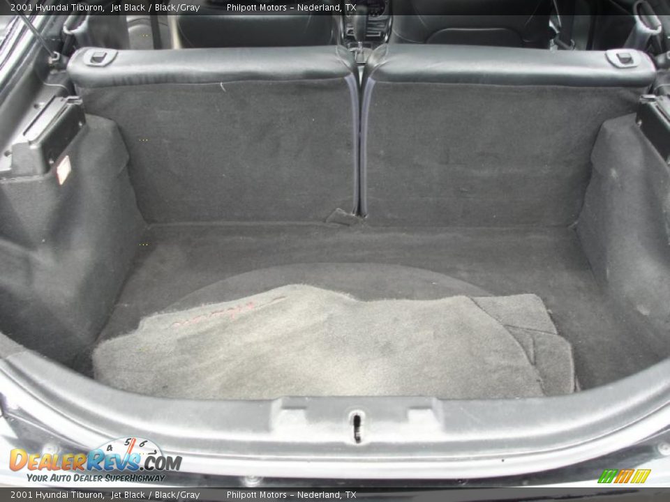 2001 Hyundai Tiburon Jet Black / Black/Gray Photo #27