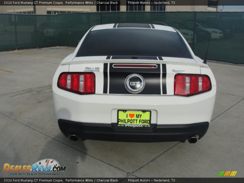 2010 Ford Mustang GT Premium Coupe Performance White / Charcoal Black Photo #4