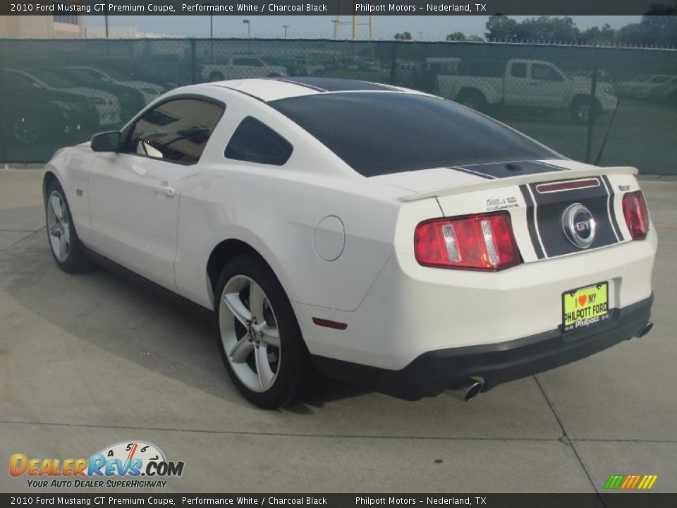 2010 Ford Mustang GT Premium Coupe Performance White / Charcoal Black Photo #5