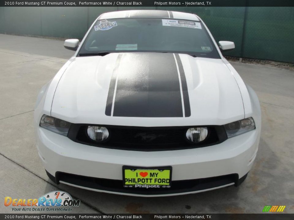 2010 Ford Mustang GT Premium Coupe Performance White / Charcoal Black Photo #8