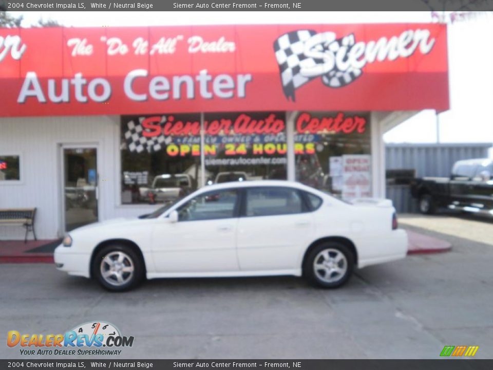 2004 Chevrolet Impala LS White / Neutral Beige Photo #1
