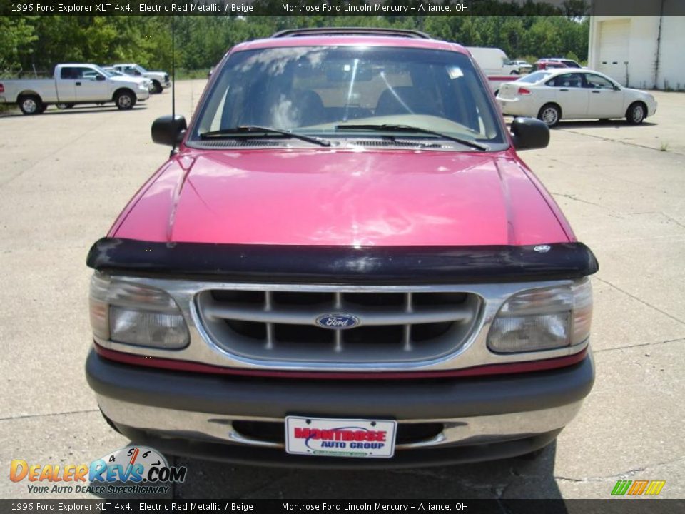 1996 Ford Explorer XLT 4x4 Electric Red Metallic / Beige Photo #8