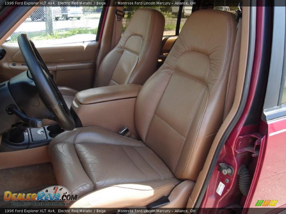 1996 Ford Explorer XLT 4x4 Electric Red Metallic / Beige Photo #13