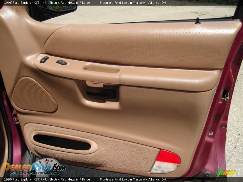 1996 Ford Explorer XLT 4x4 Electric Red Metallic / Beige Photo #16