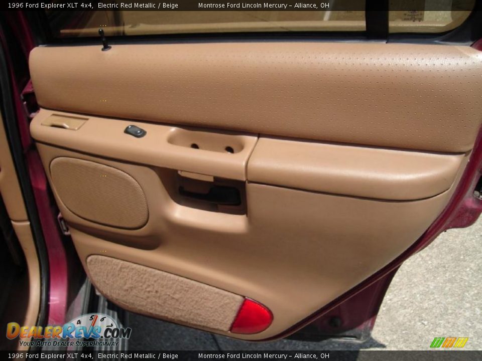 1996 Ford Explorer XLT 4x4 Electric Red Metallic / Beige Photo #18