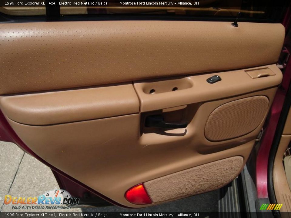 1996 Ford Explorer XLT 4x4 Electric Red Metallic / Beige Photo #23