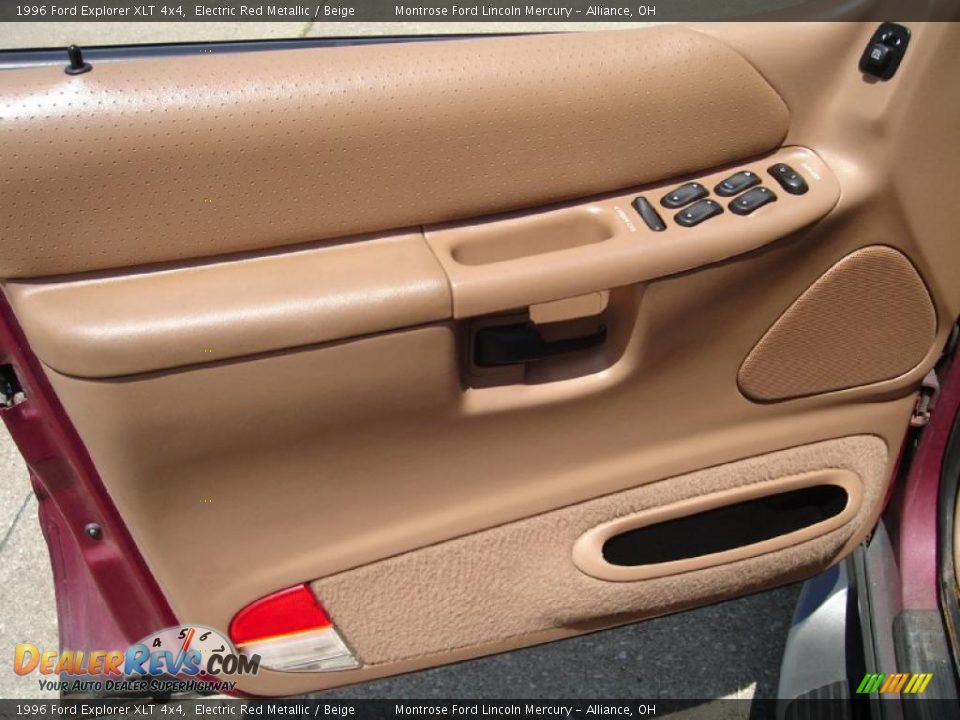 1996 Ford Explorer XLT 4x4 Electric Red Metallic / Beige Photo #24