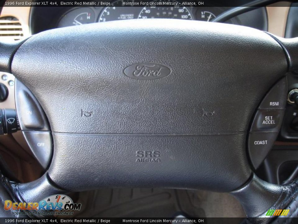 1996 Ford Explorer XLT 4x4 Electric Red Metallic / Beige Photo #29