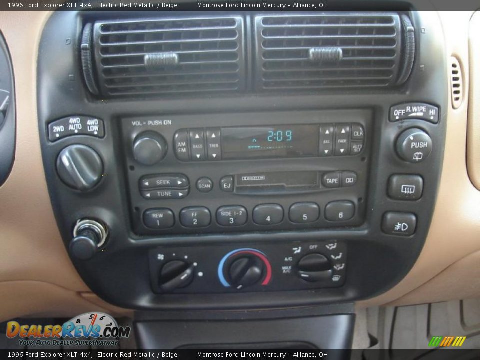 1996 Ford Explorer XLT 4x4 Electric Red Metallic / Beige Photo #30