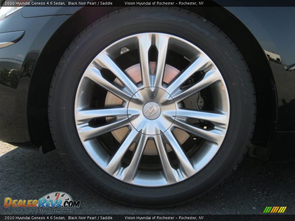 2010 Hyundai Genesis 4.6 Sedan Black Noir Pearl / Saddle Photo #9