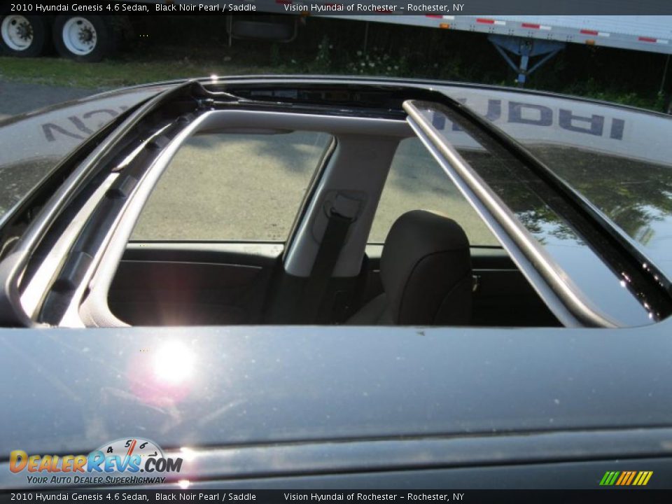 2010 Hyundai Genesis 4.6 Sedan Black Noir Pearl / Saddle Photo #11