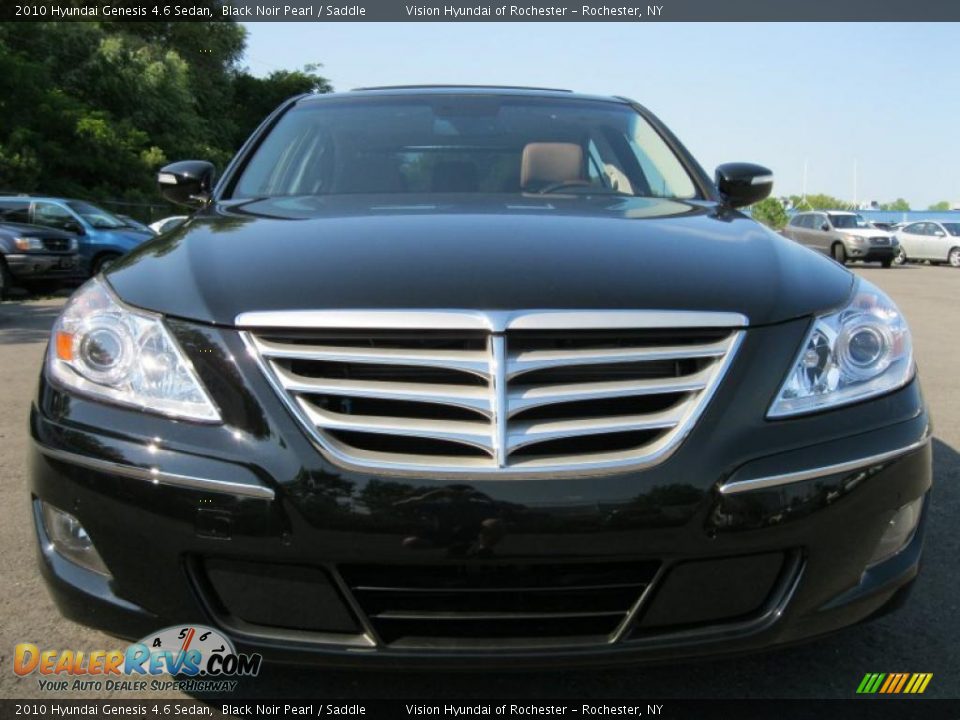 2010 Hyundai Genesis 4.6 Sedan Black Noir Pearl / Saddle Photo #15