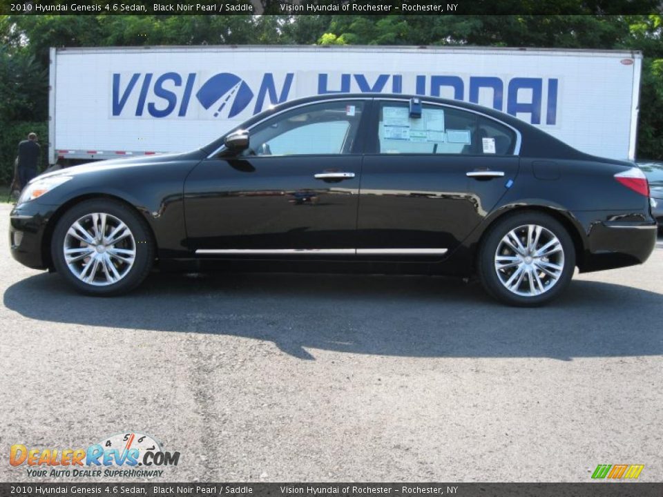 2010 Hyundai Genesis 4.6 Sedan Black Noir Pearl / Saddle Photo #17