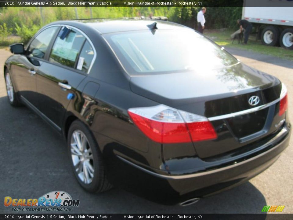 2010 Hyundai Genesis 4.6 Sedan Black Noir Pearl / Saddle Photo #19