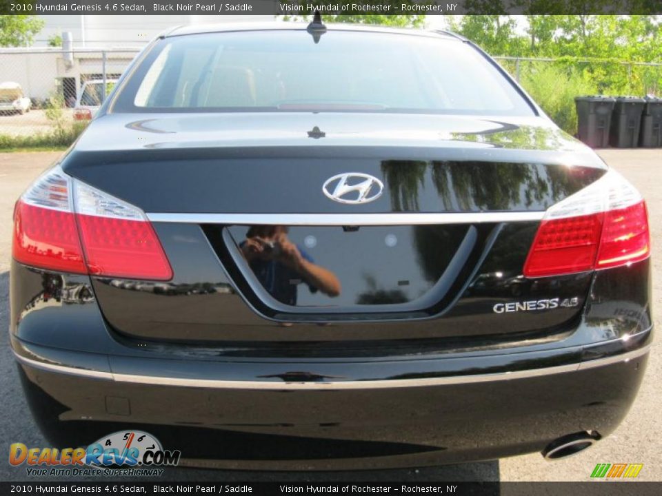 2010 Hyundai Genesis 4.6 Sedan Black Noir Pearl / Saddle Photo #20