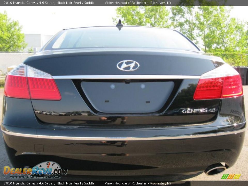 2010 Hyundai Genesis 4.6 Sedan Black Noir Pearl / Saddle Photo #21