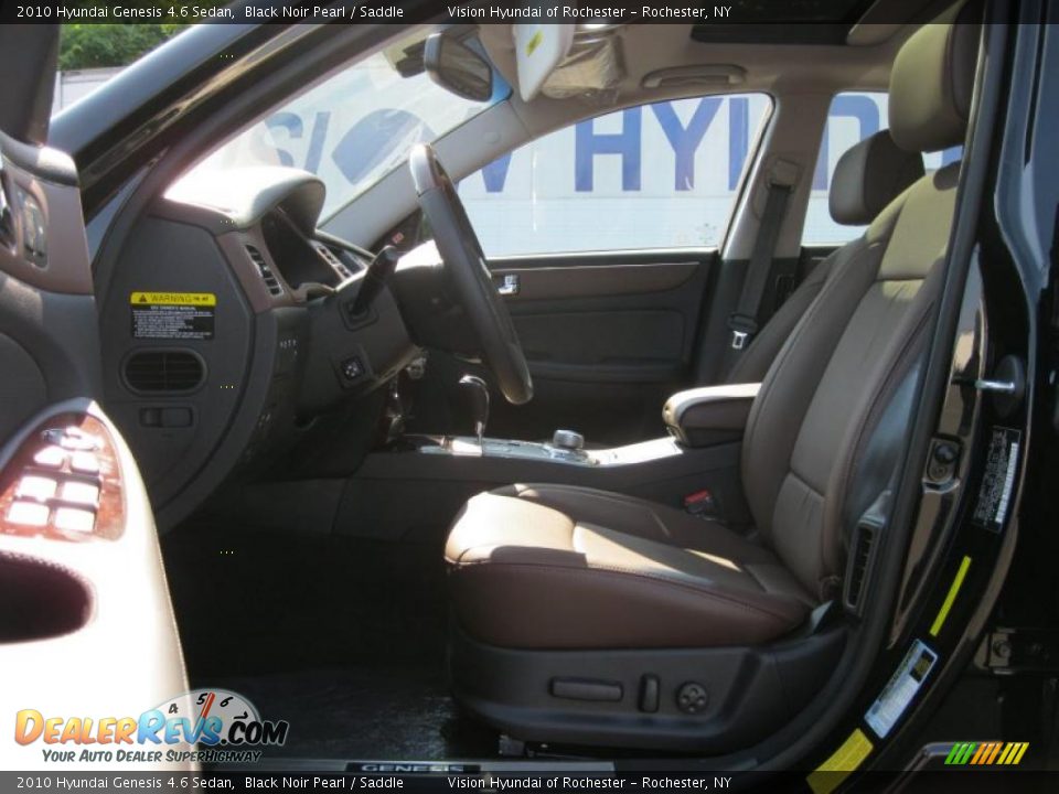2010 Hyundai Genesis 4.6 Sedan Black Noir Pearl / Saddle Photo #22