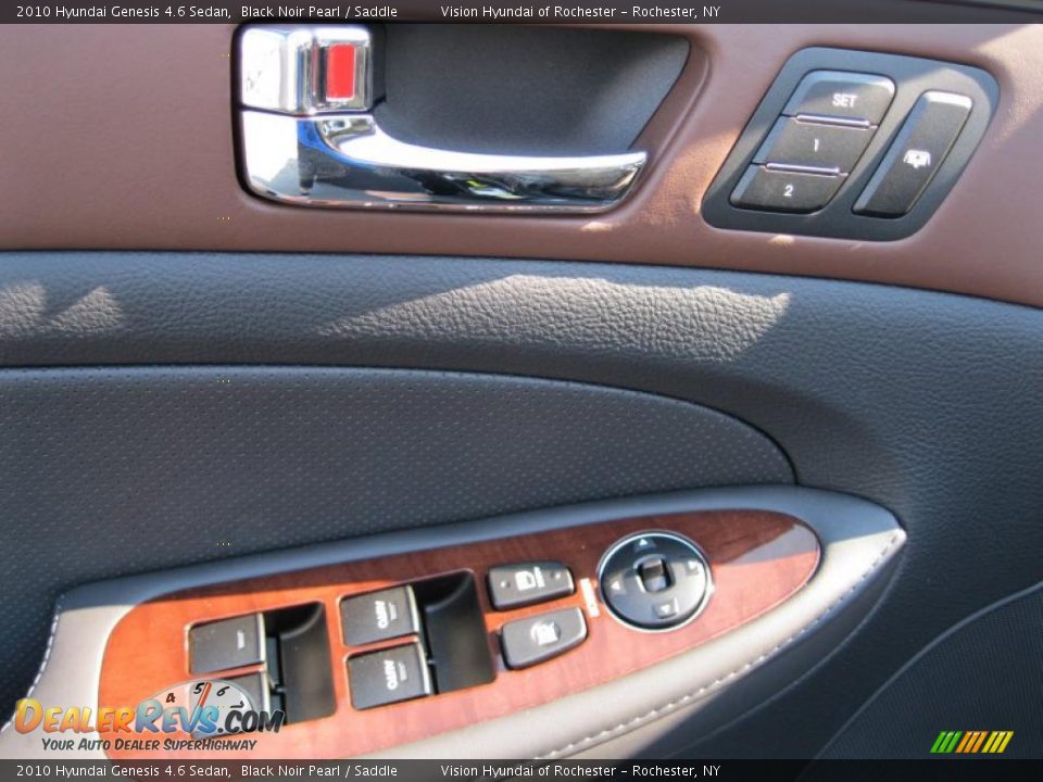 2010 Hyundai Genesis 4.6 Sedan Black Noir Pearl / Saddle Photo #23