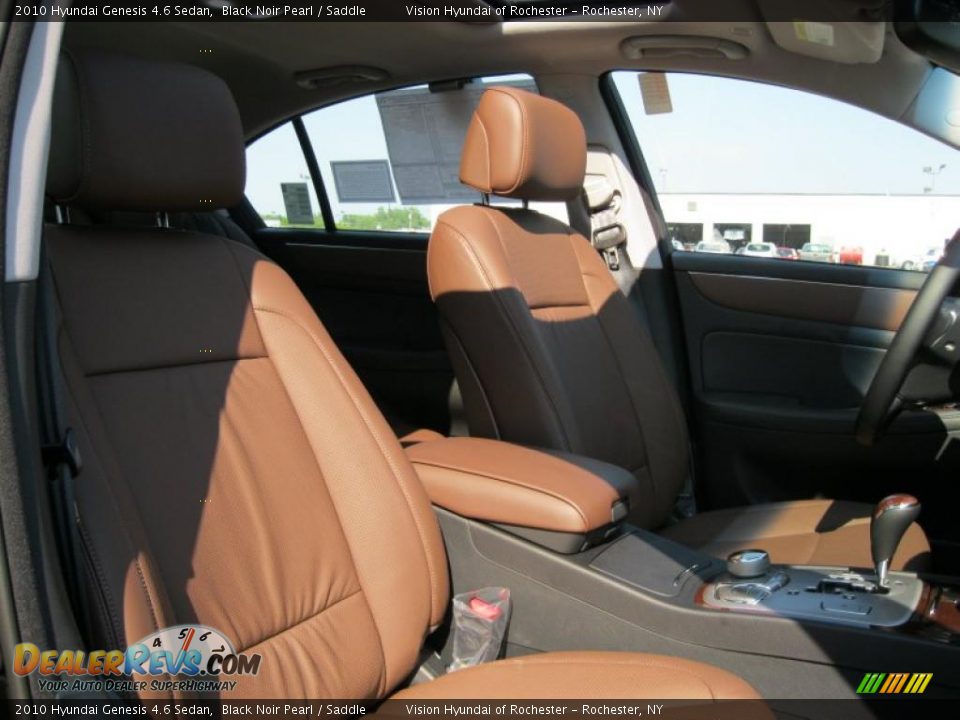 2010 Hyundai Genesis 4.6 Sedan Black Noir Pearl / Saddle Photo #26